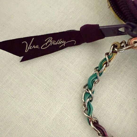 Vera Bradley Small Crossbody Bag Retired Plum Crazy Pattern Multicolor Floral - Picture 8 of 10